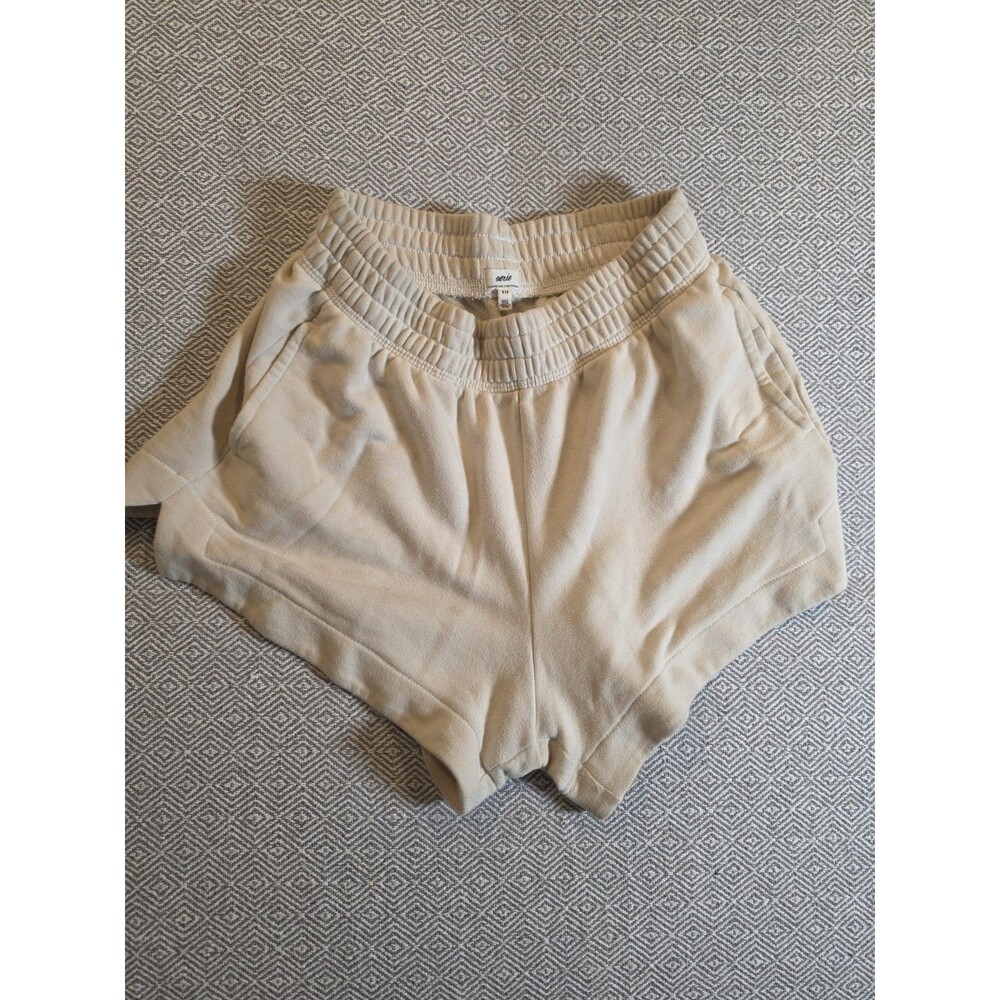 Aerie High Waisted Lounge Shorts Women’s Small Beige Cream Cozy Athleisure